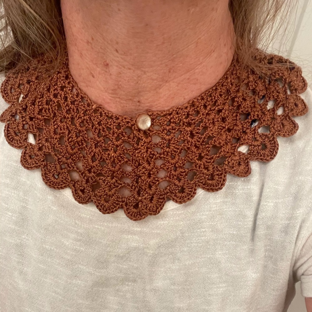 Crocheted collar, handmade, vintage